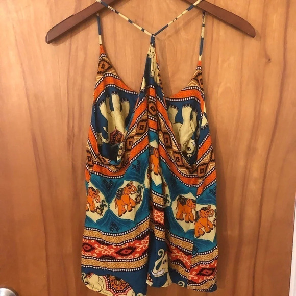 Peaceful Elephant  racer back tank. - Picture 3 of 7